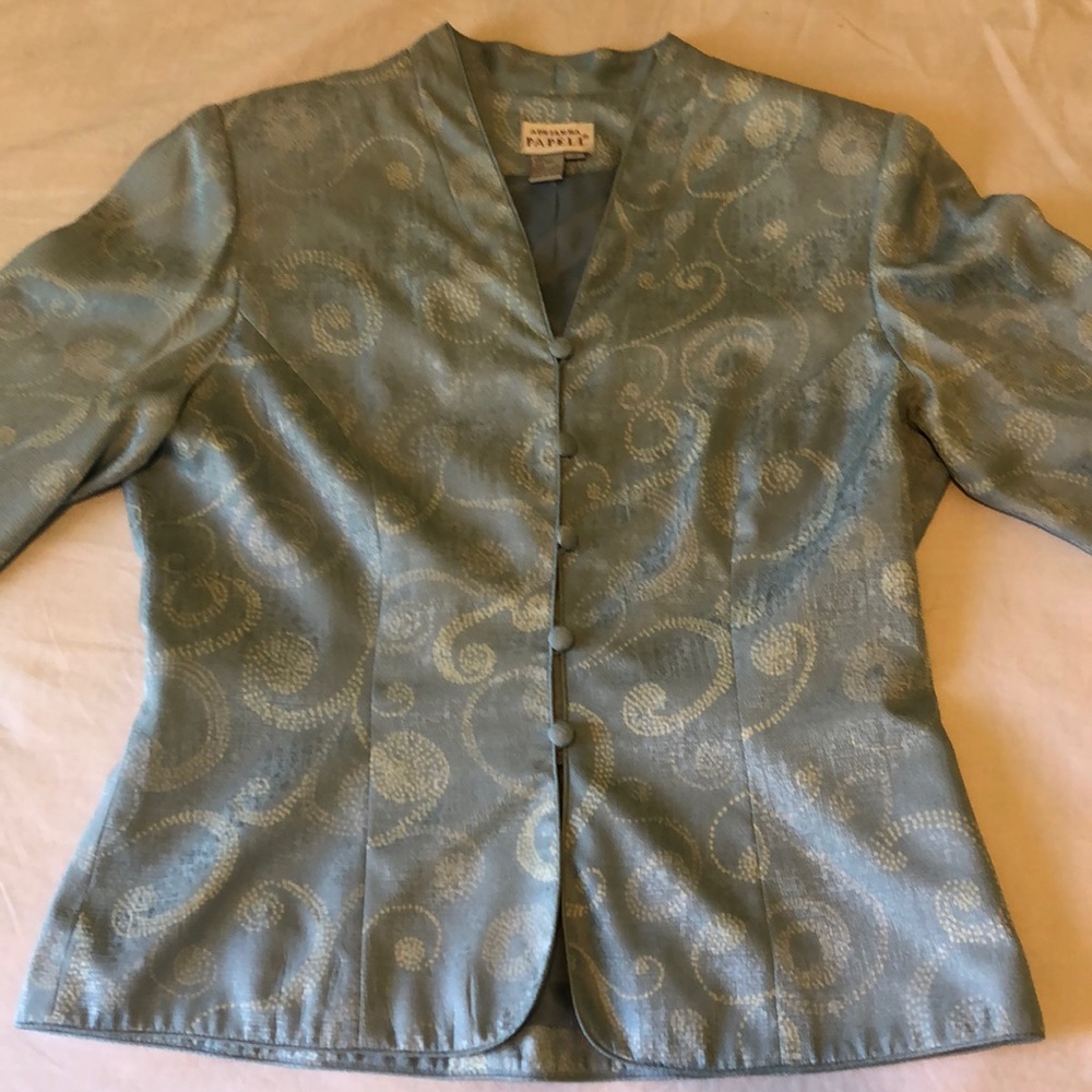 ADRIANNA PAPÉLL Wedding Suit Size 12- 100% silk